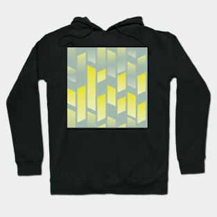 Lemon lime abstract parallel rectangle shapes Hoodie